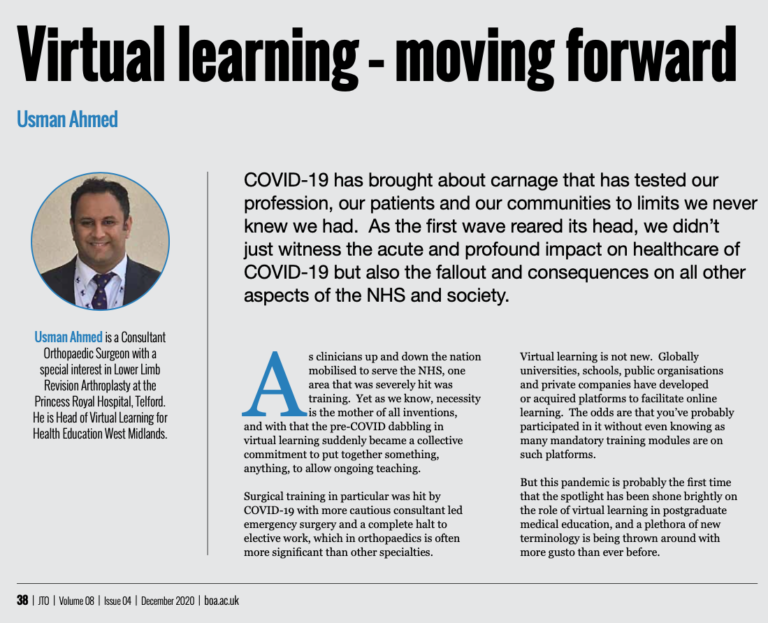 Virtual Learning – Moving Forward